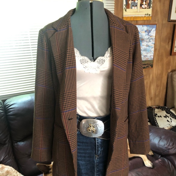Vintage Plaid Blazer - Picture 4 of 12